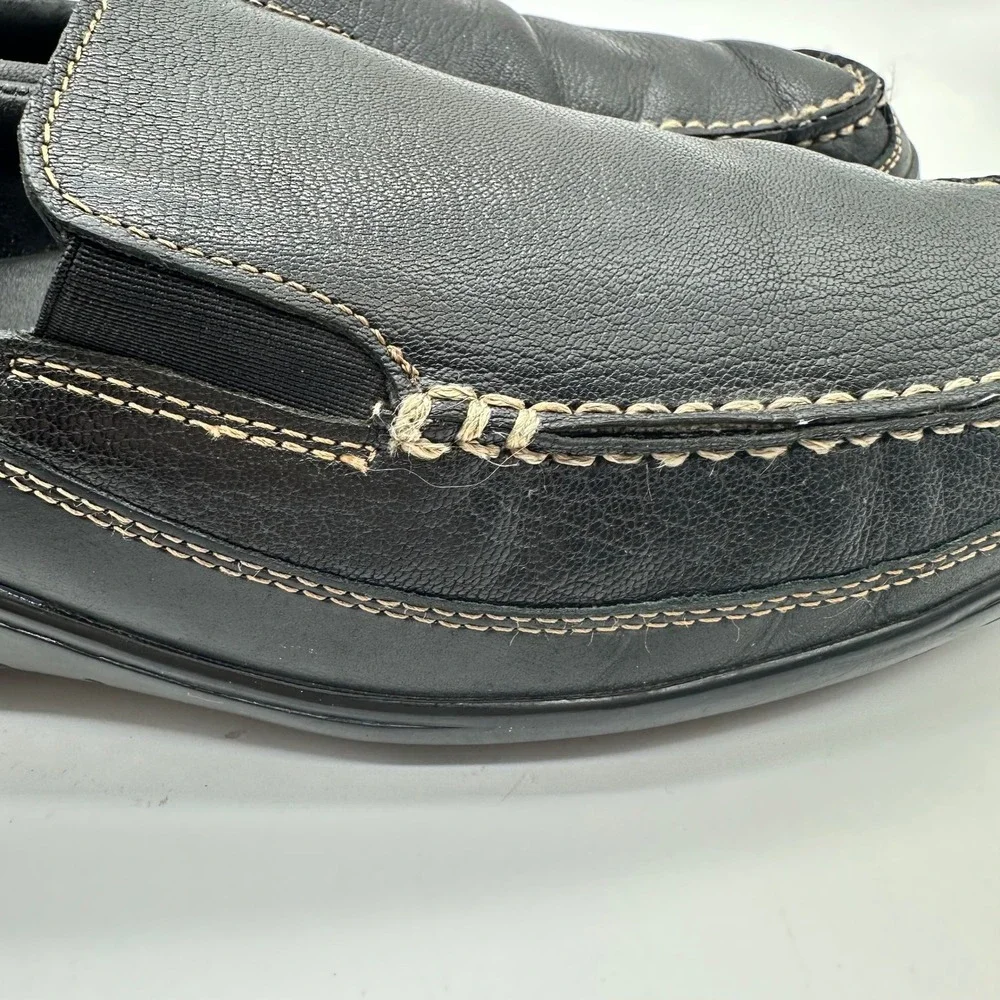 Cole Haan Tucker Venetian Black Leather Driver Loafers Mens Slip On Shoes 10.5M - Picture 6 of 11